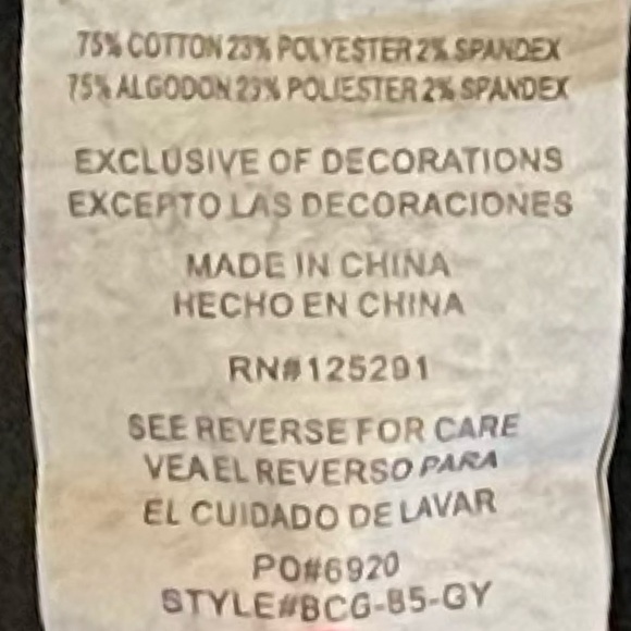 NWT Bebe Charcoal Straight Leg High Rise Rhinestone Accent Jeans Stretchy Gray - Picture 7 of 9